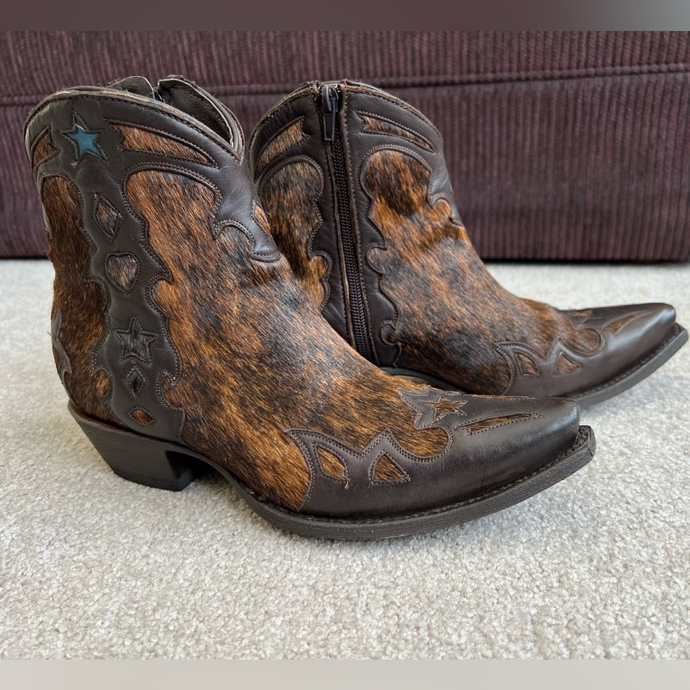 Old Gringo 8.5 B Western Cowboy Boots Zip Ankle Booties Mother’s Day gift - Picture 2 of 7